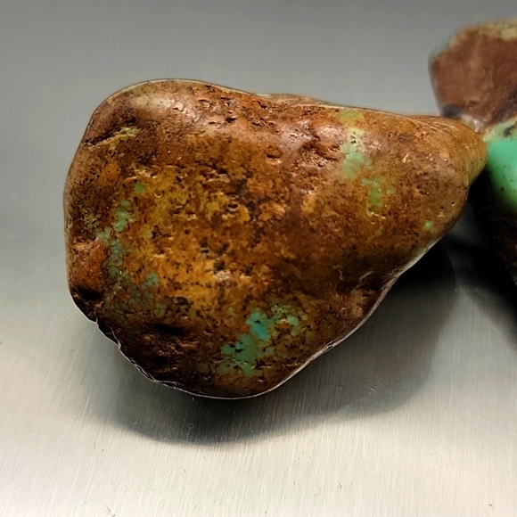 Natural Royston Pilot Mountain Fox Blue Gem Turquoise Polished 2 Specimen Nugget - Picture 12 of 12